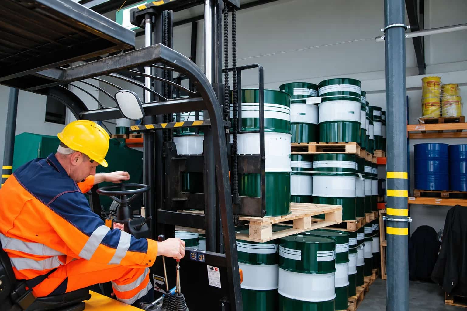 Industrieanlage für die Textilindustrie in einem Produktionsbetrieb