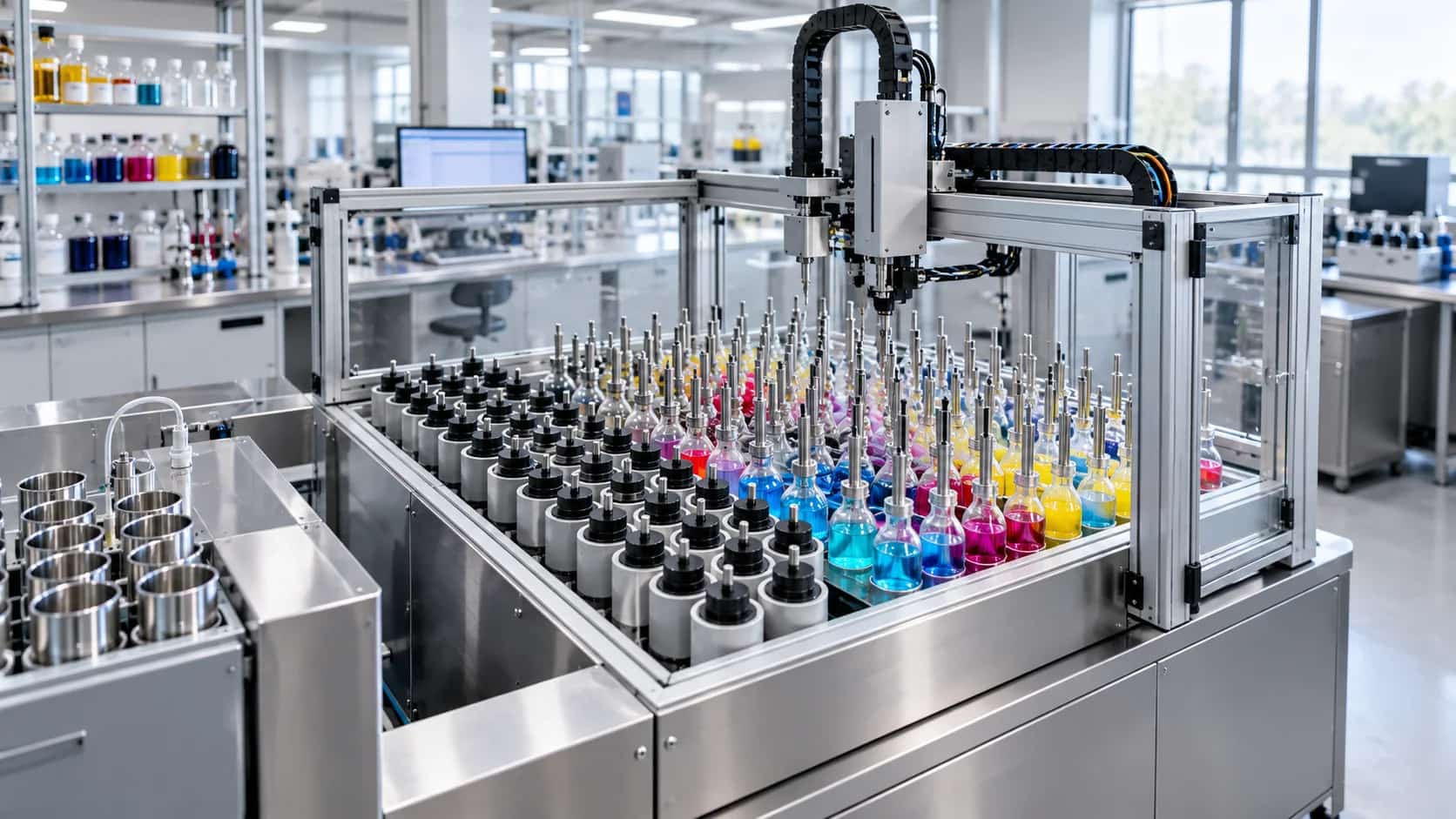 Automatyczne stanowisko laboratoryjne Tecnorama do przygotowania roztworów