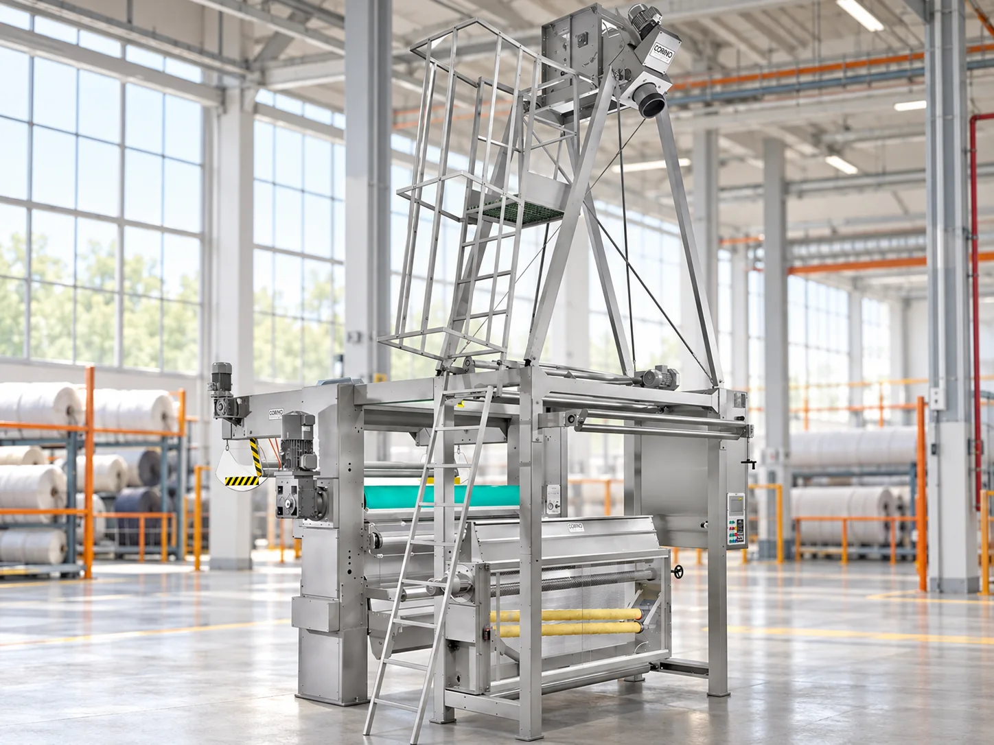 Urządzenie Corino do otwierania pasma materiału
